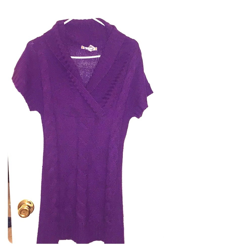 Pretty purple sweater dress